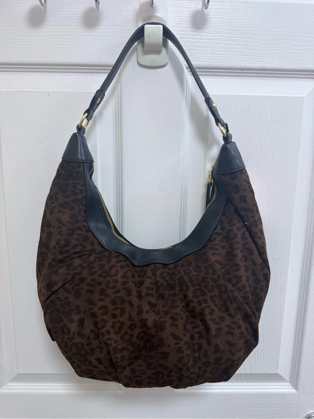 NWT Juicy Couture Retro Glam Leopard-Print Hobo/Coho in Chocolate